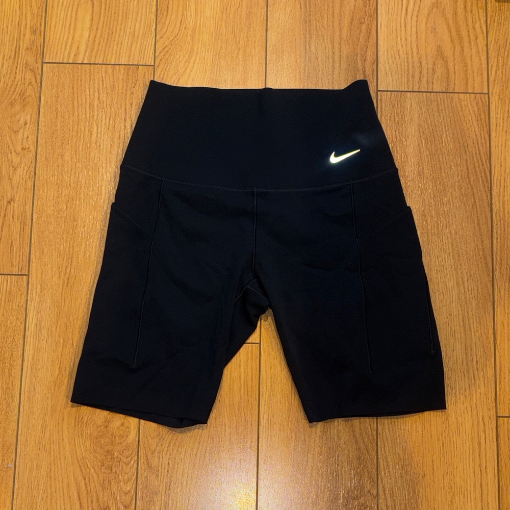 Nike Black Bike Shorts with Reflective Swoosh